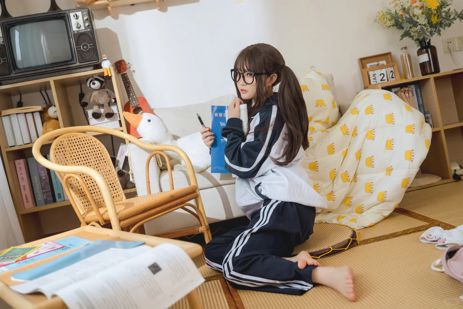 在家里也超甜的女孩子～～