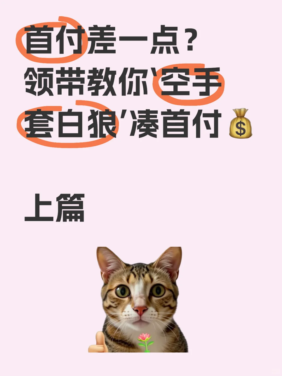 首付差一点？领带教你‘空手套白狼’凑首付💰