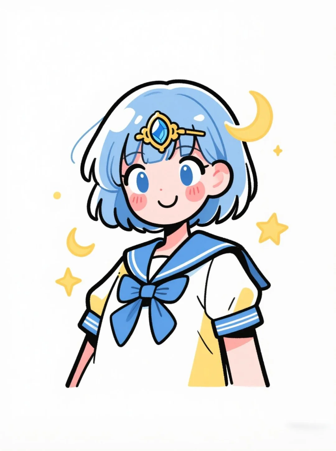 简笔画｜Q版美少女战士