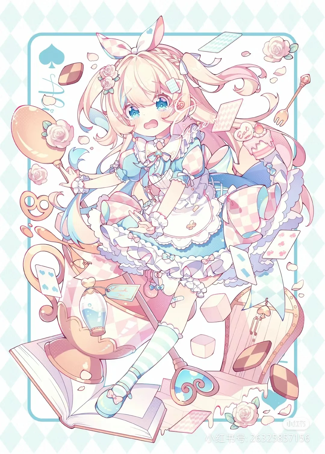 甜心少女插画图✨