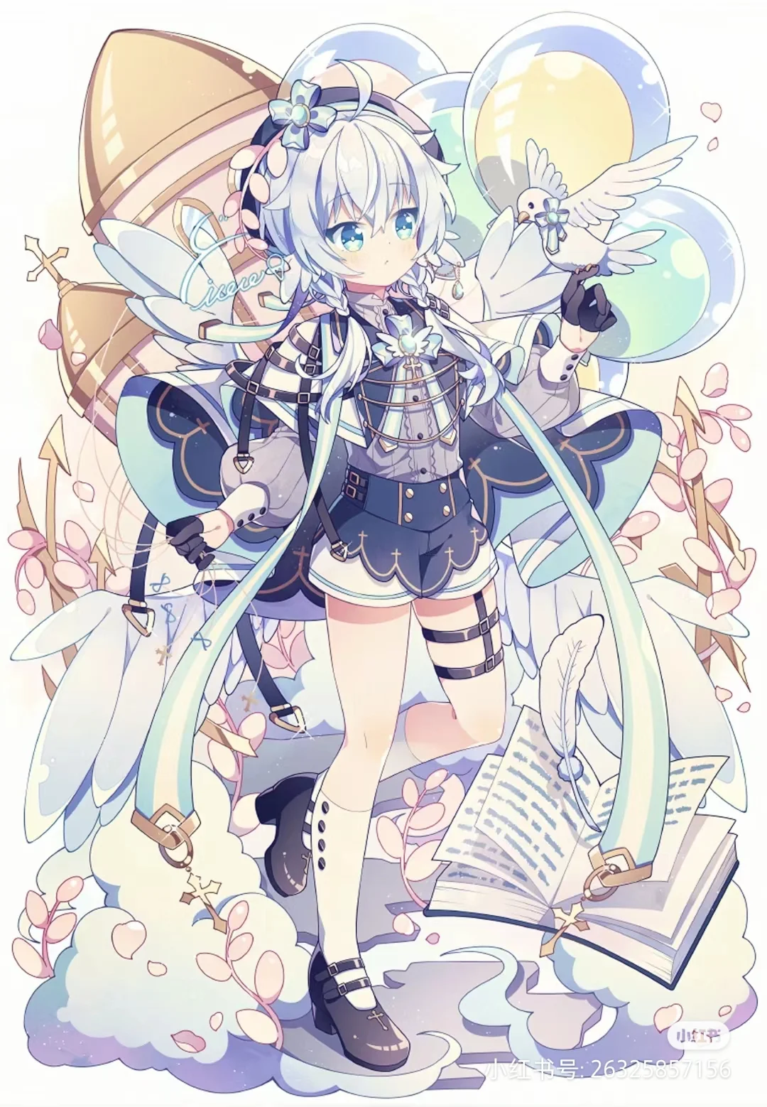 甜心少女插画图✨