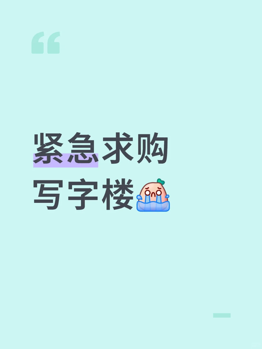 万能的小红书，求购写字楼