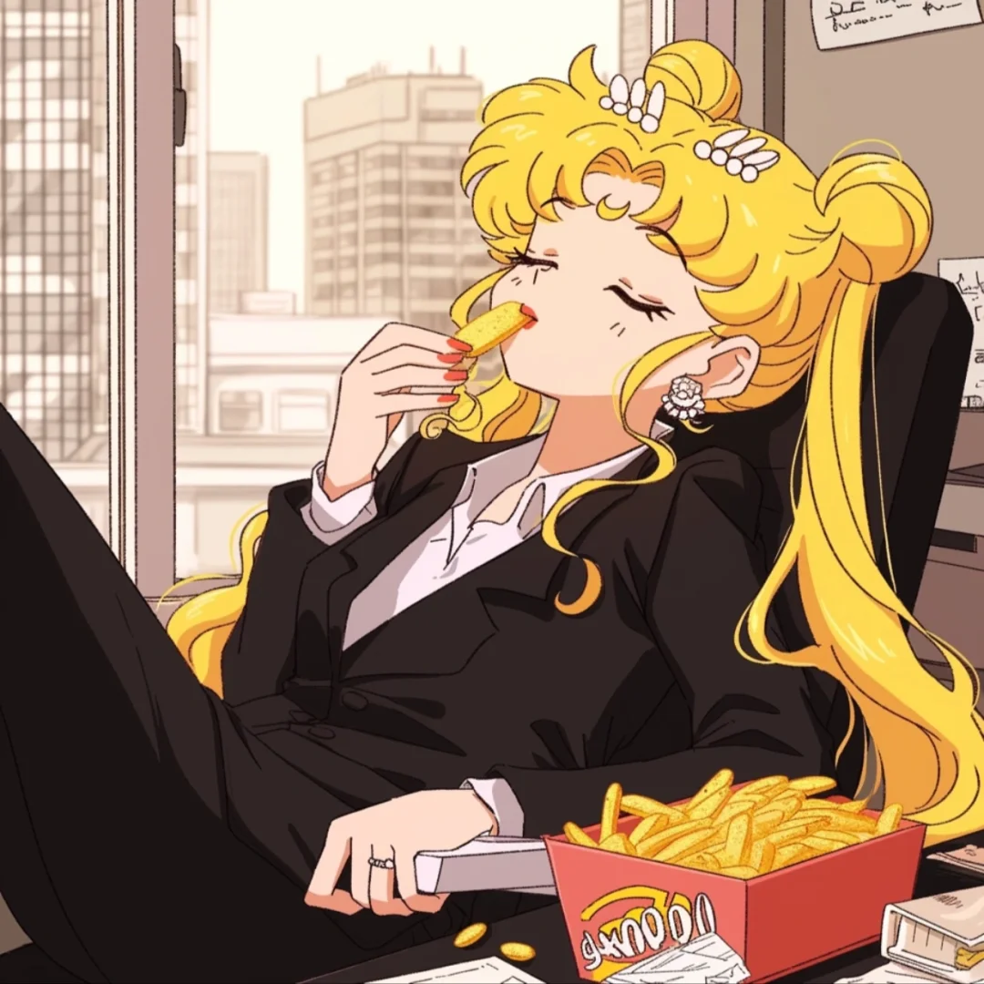 工作💼哪有不摸鱼的｜美少女头像