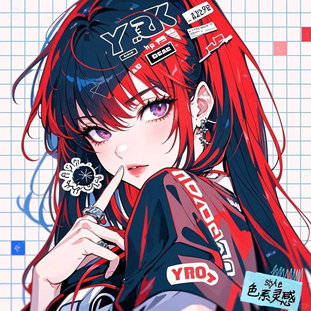 🚨赛博辣妹入侵！Y2K红发女团照模板拿捏