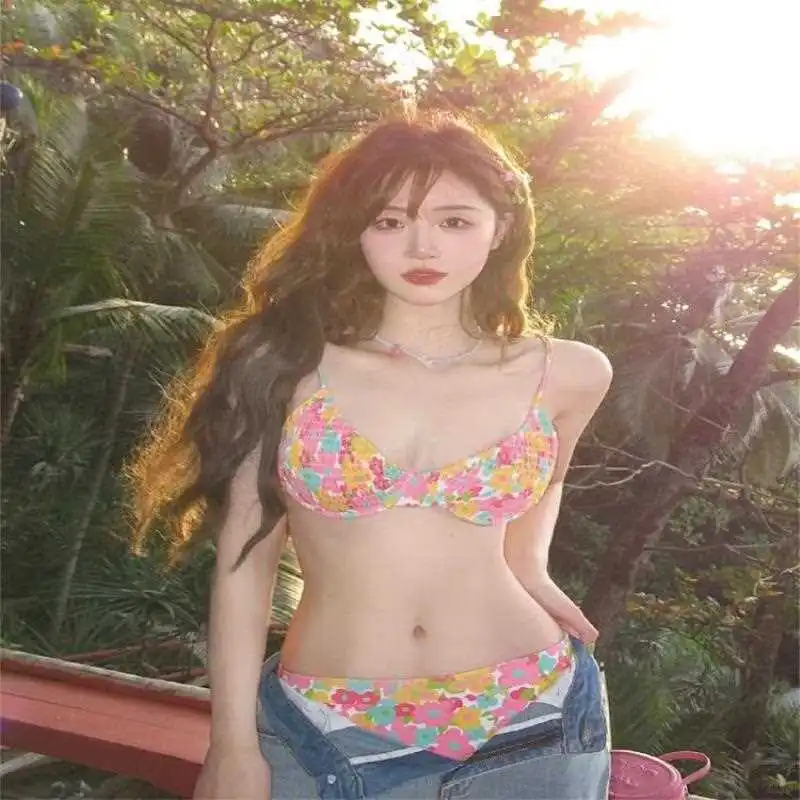 2025彩色印花比基尼👙分体泳装来袭