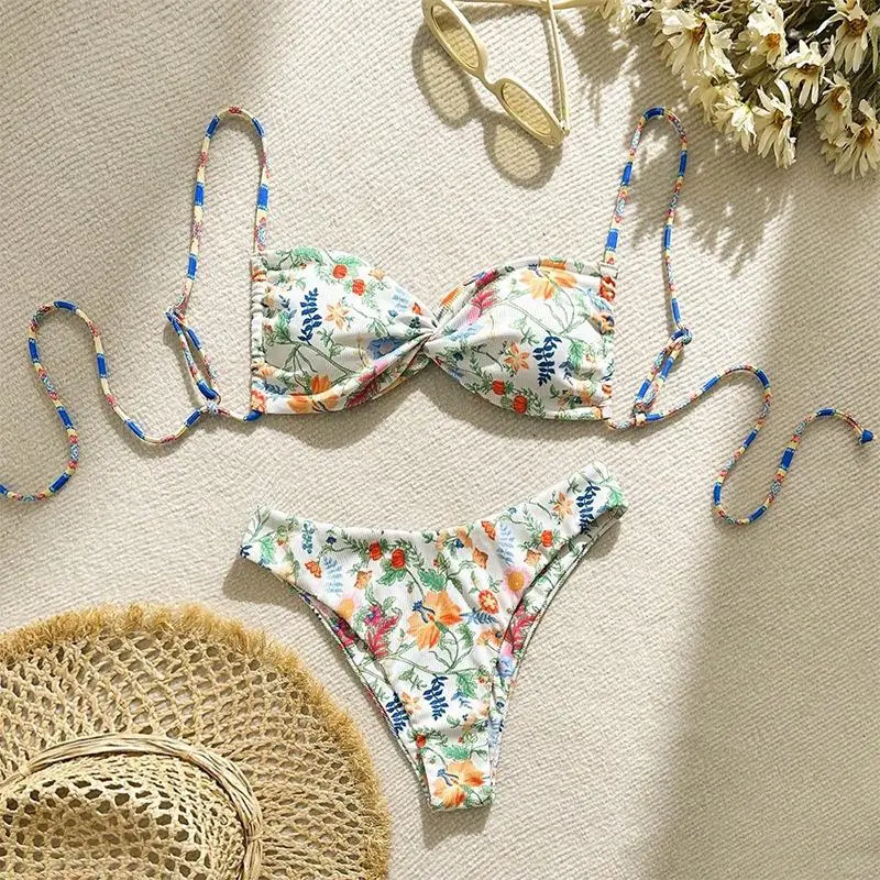 🌺性感碎花比基尼👙夏日必备