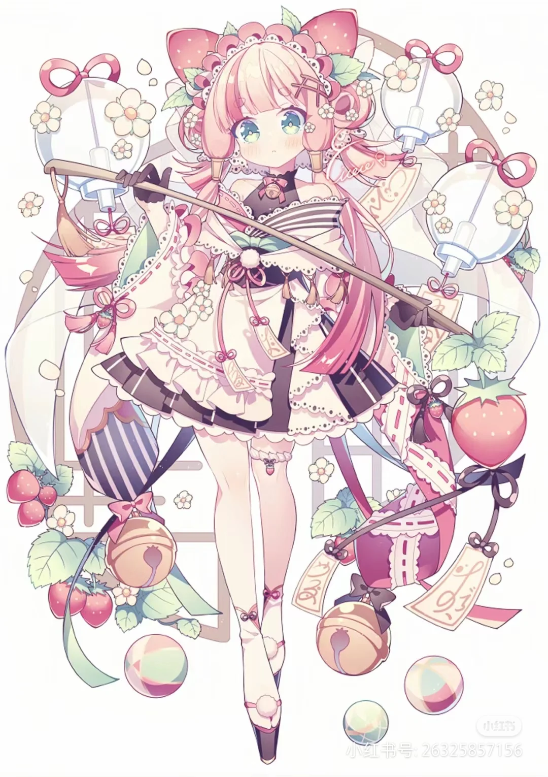 甜心少女插画图✨