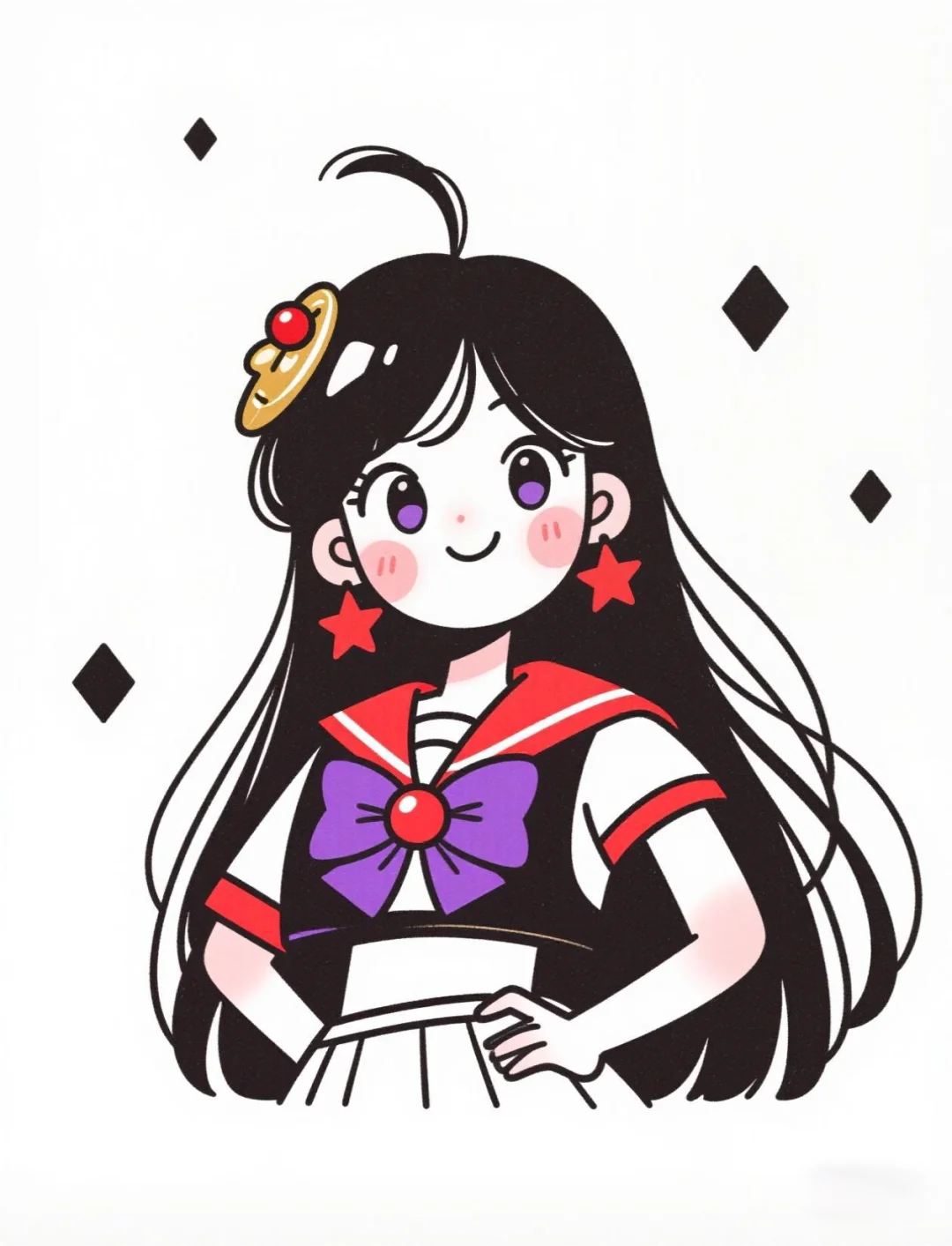 简笔画｜Q版美少女战士
