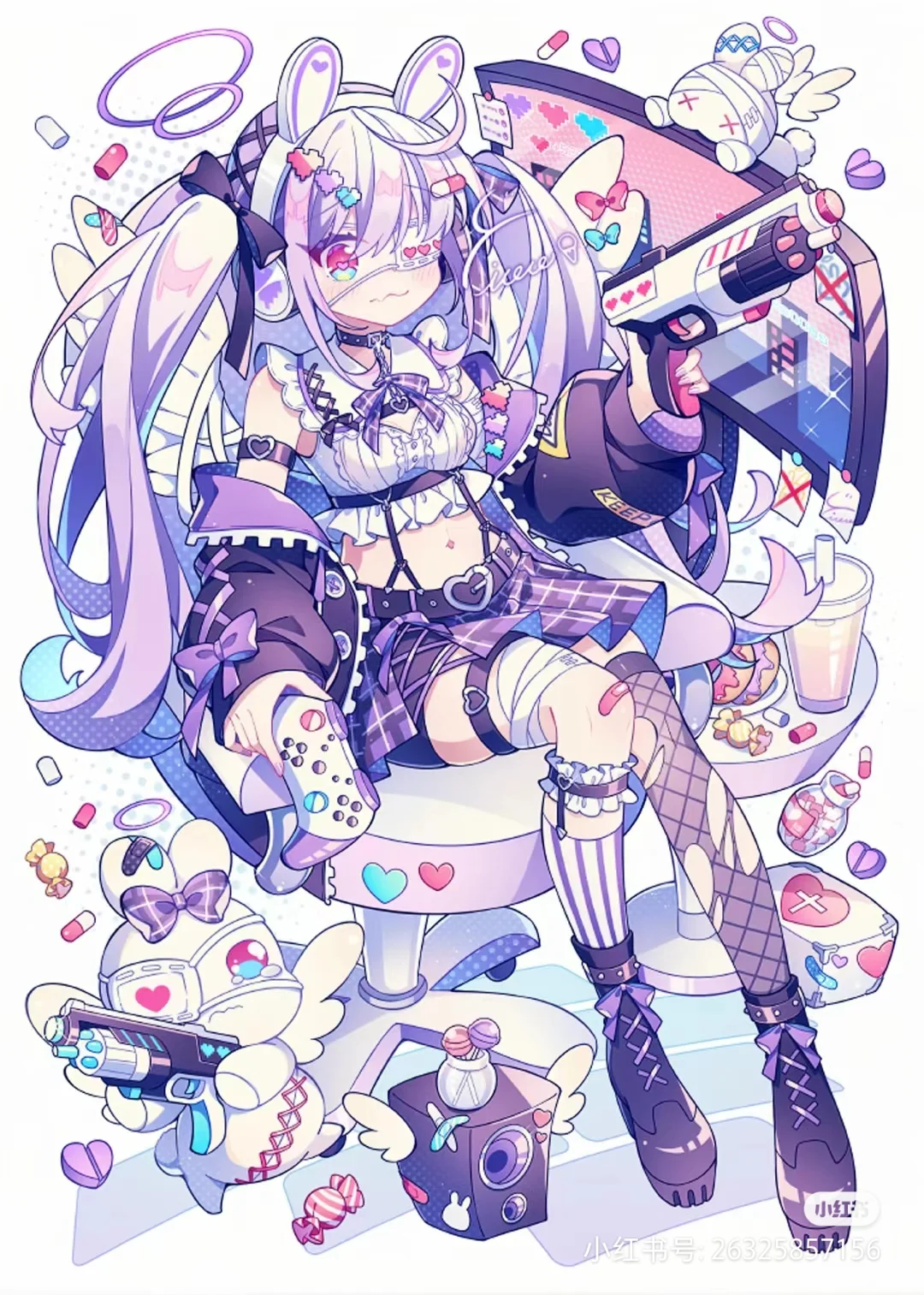 甜心少女插画图✨