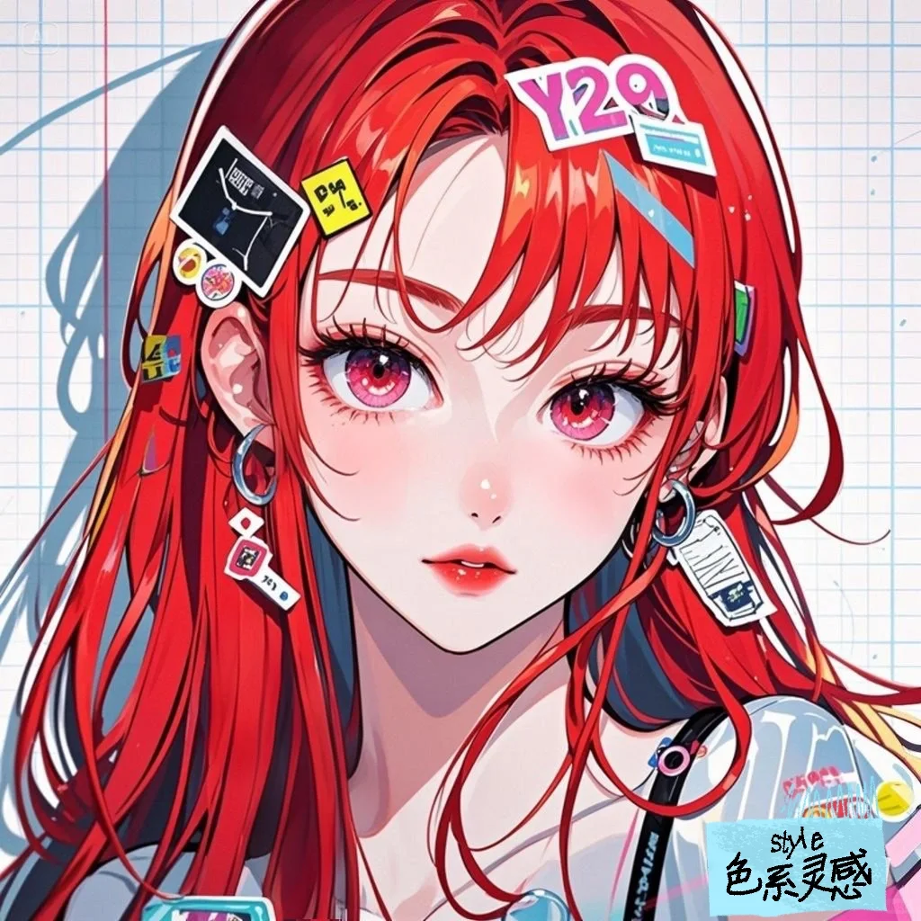 🚨赛博辣妹入侵！Y2K红发女团照模板拿捏