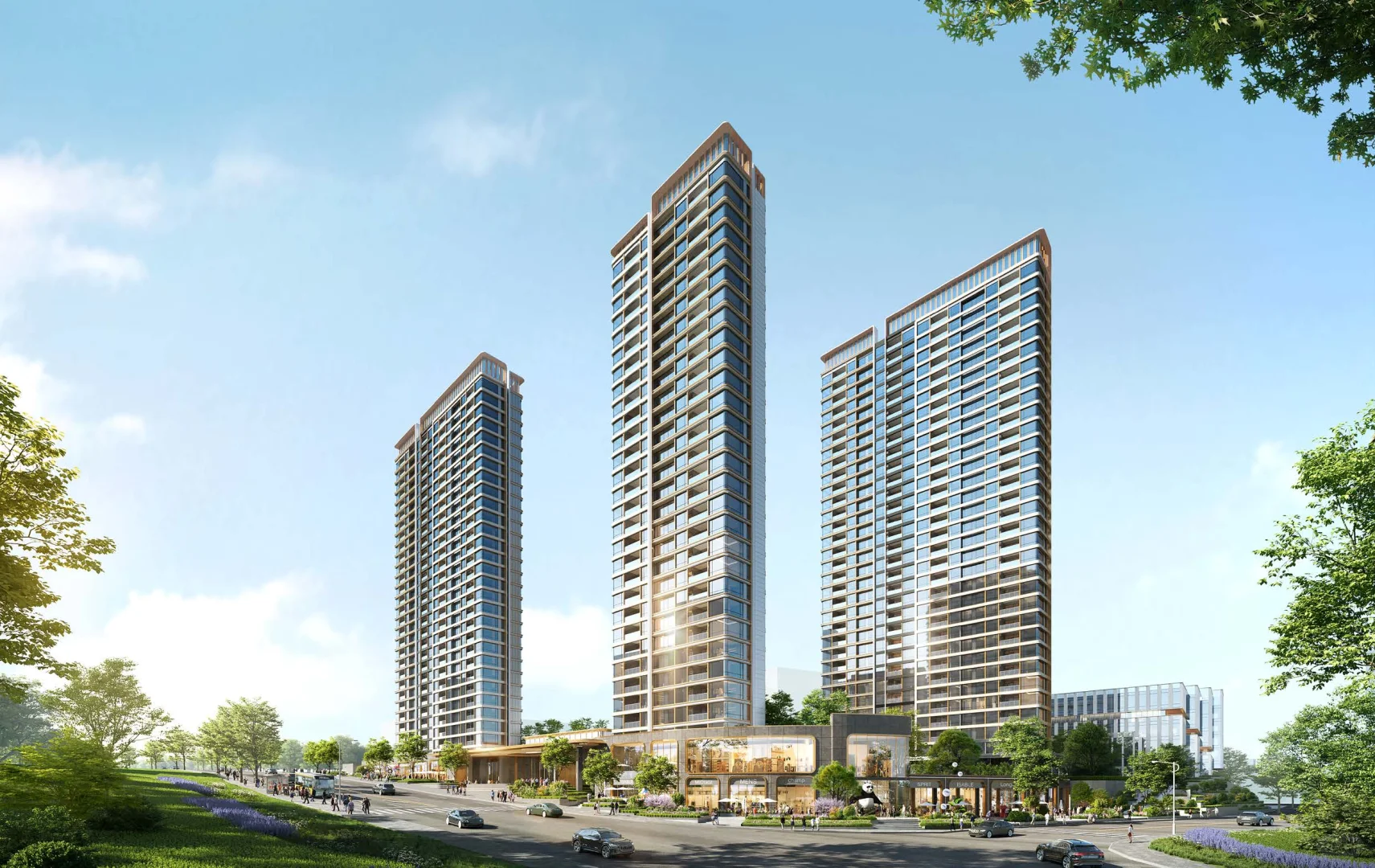 高端住宅｜270°光厅·绿轴连园·公建立面