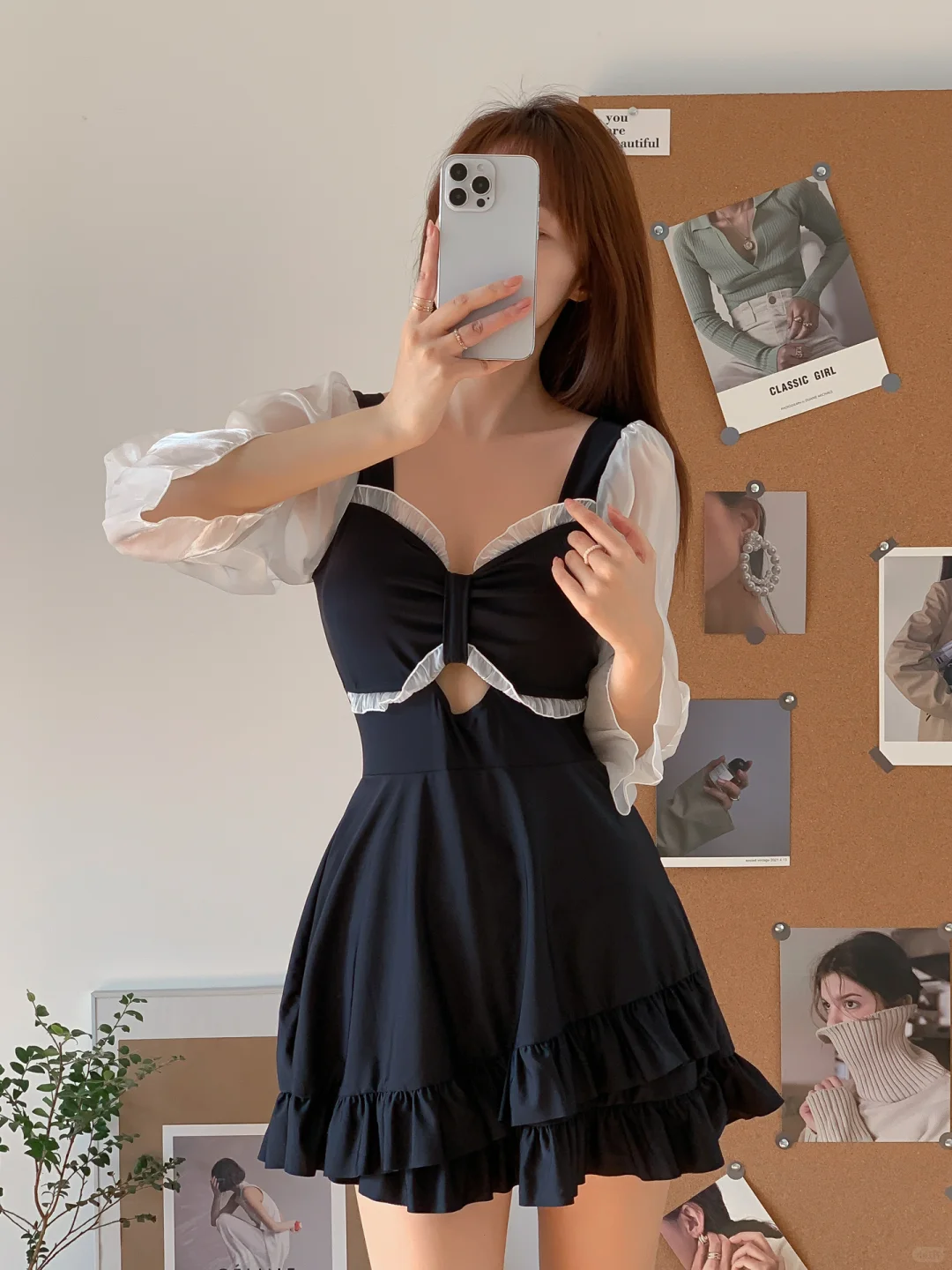 假对镜泳装无头风拍照📷淘宝寄拍模特日常