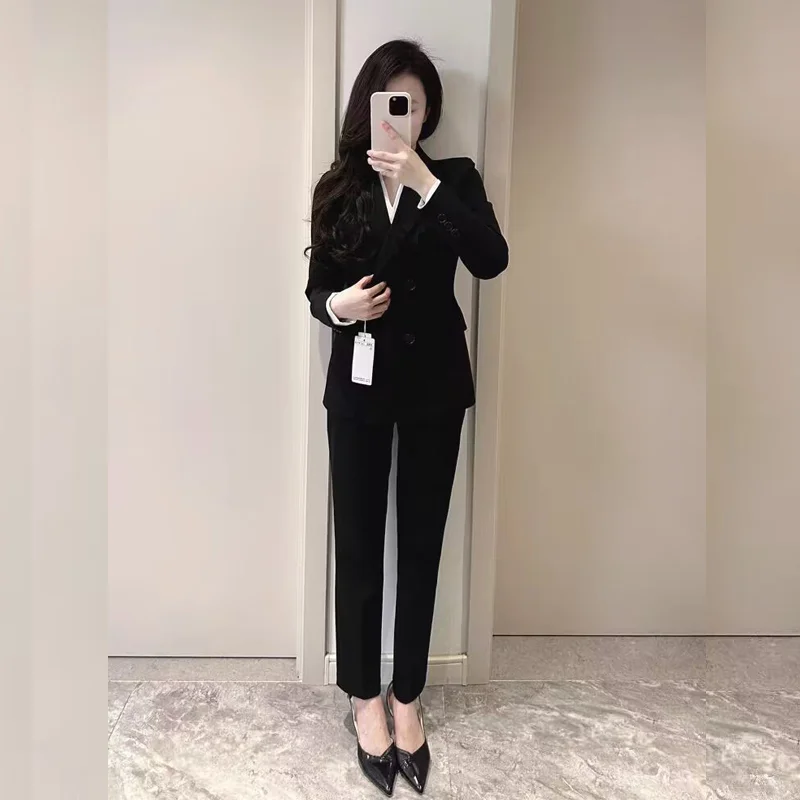 黑色西装套装，女神范必备👔