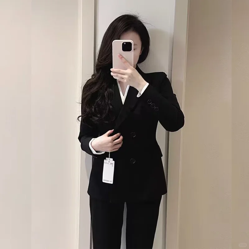 黑色西装套装，女神范必备👔
