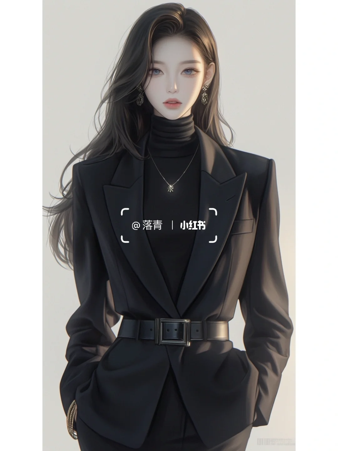女生立绘｜这气场，少说在时尚界泡了有10年+
