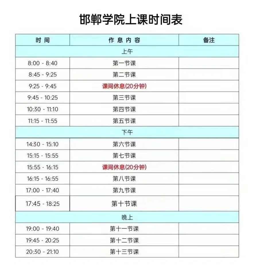 邯郸学院攻略