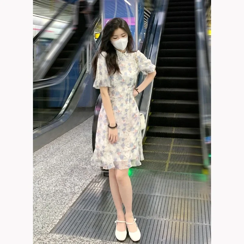 🌸新中式碎花裙🌸显瘦女神范