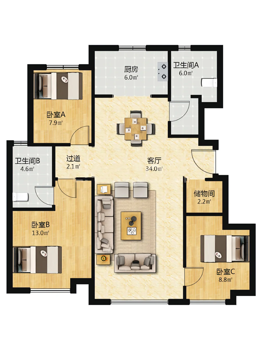 天津洋房🏡60W拿下109平三居｜立省50刚交付