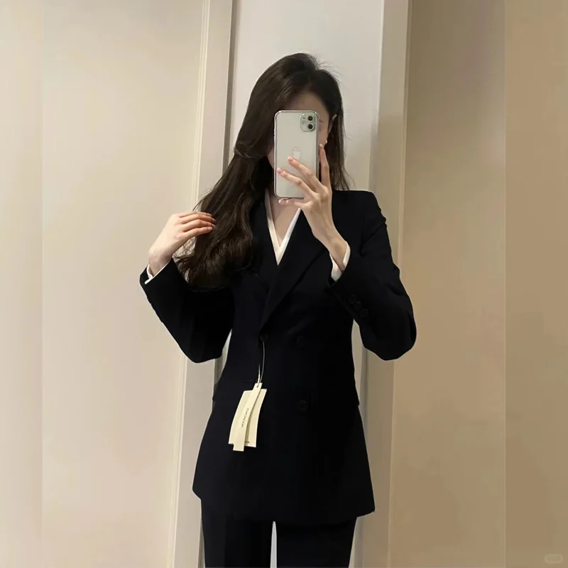 黑色西装套装，女神范必备👔