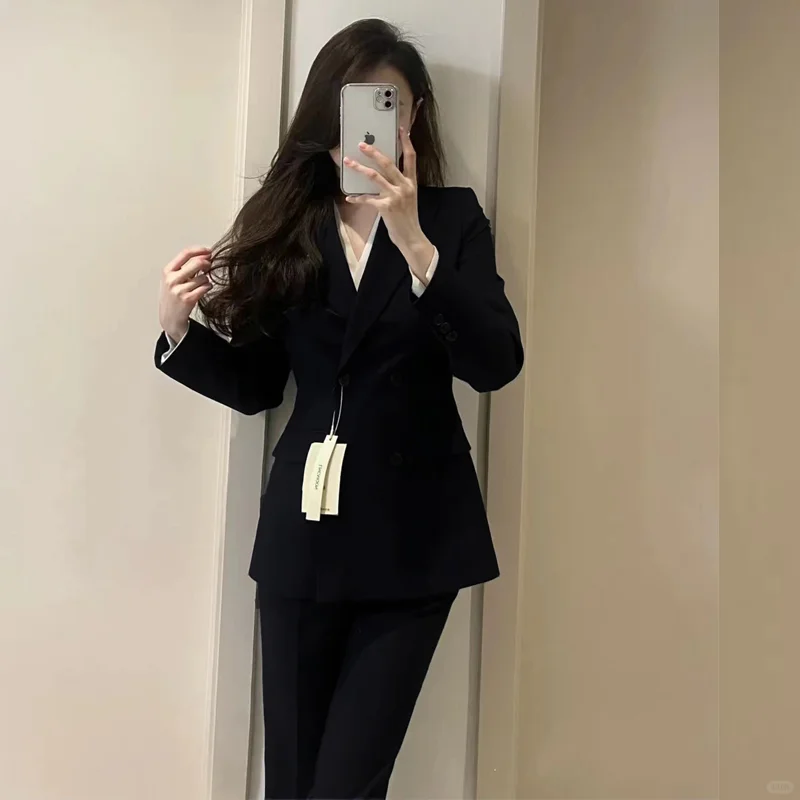 黑色西装套装，女神范必备👔
