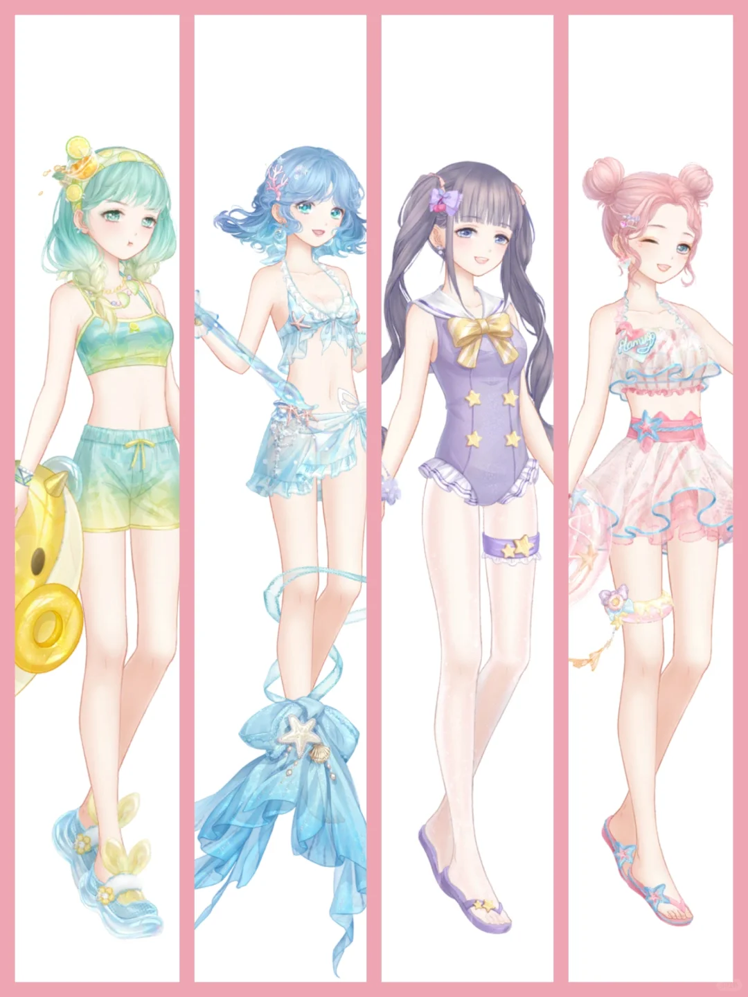 彩虹色系泳装🌈