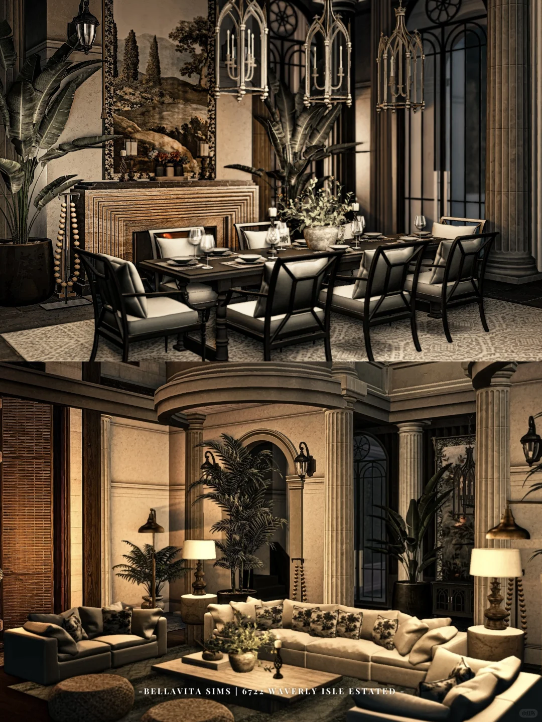 模拟人生：绿意庄园· 瀑布图书馆｜64x64住宅