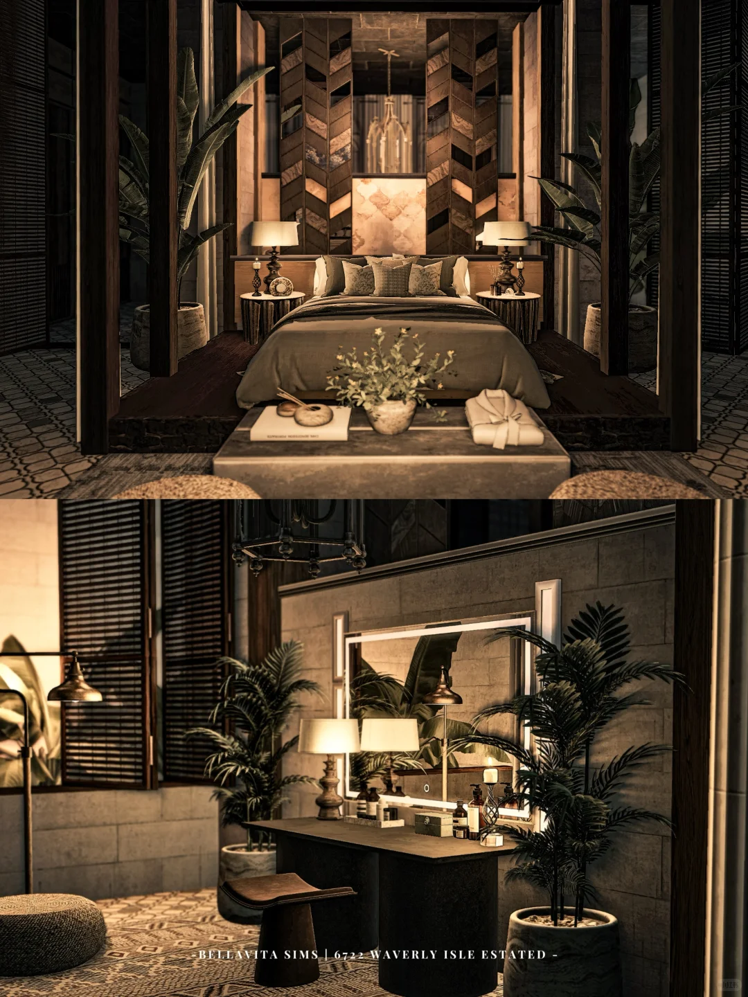 模拟人生：绿意庄园· 瀑布图书馆｜64x64住宅