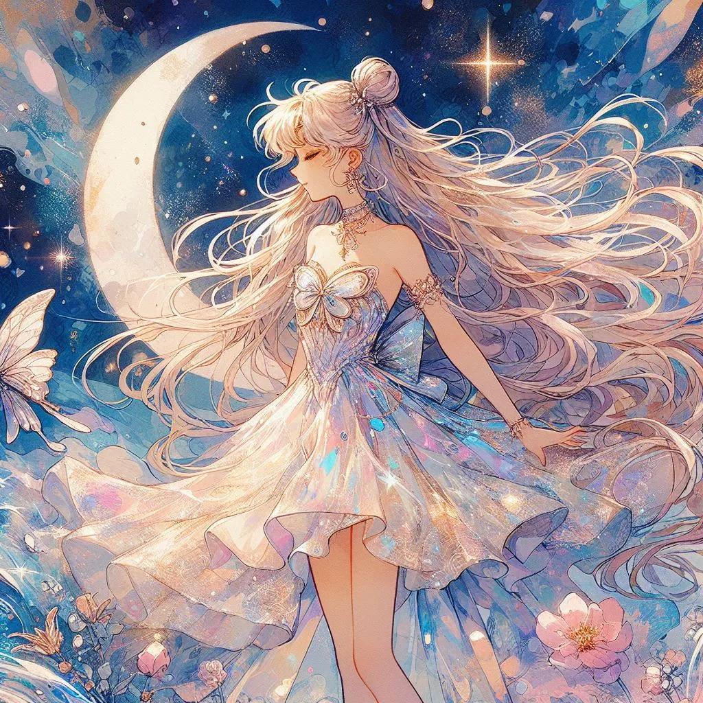 AI画师｜月下精靈•水冰月