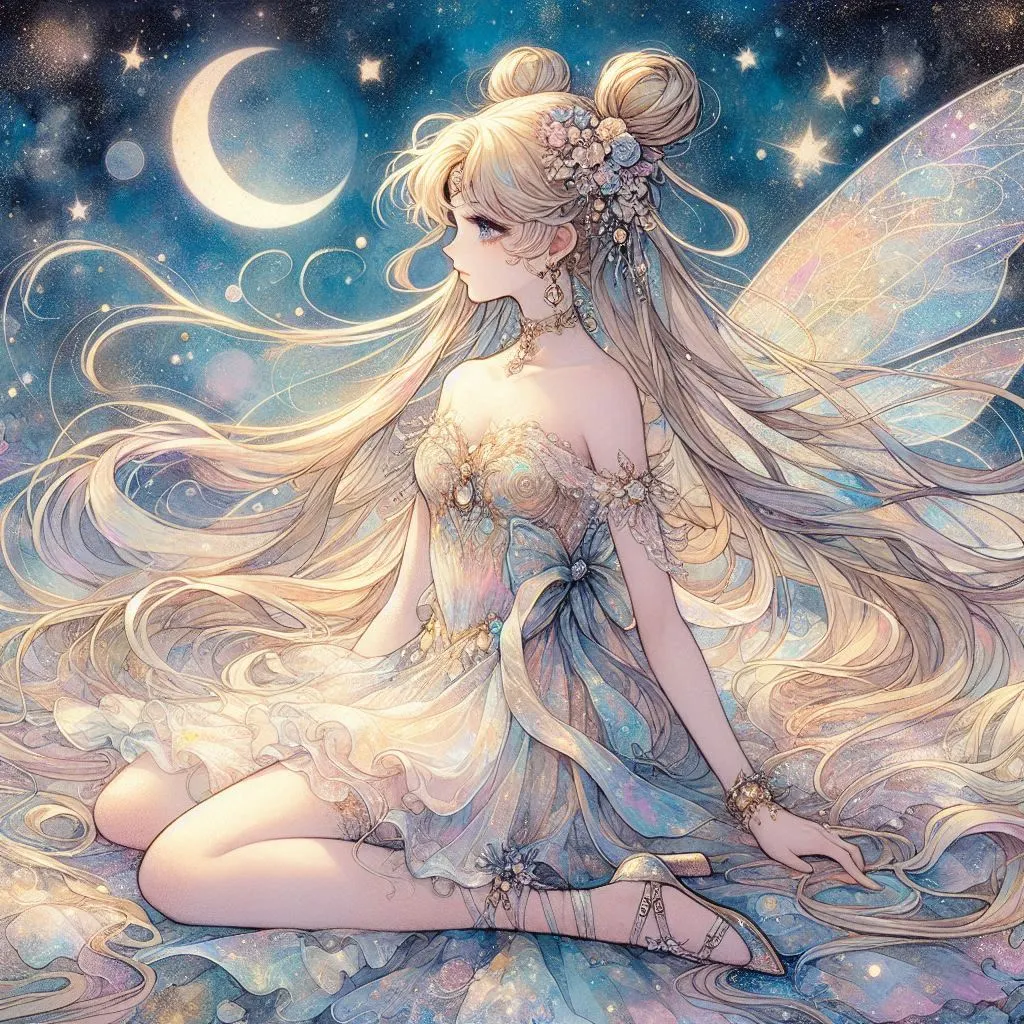 AI画师｜月下精靈•水冰月