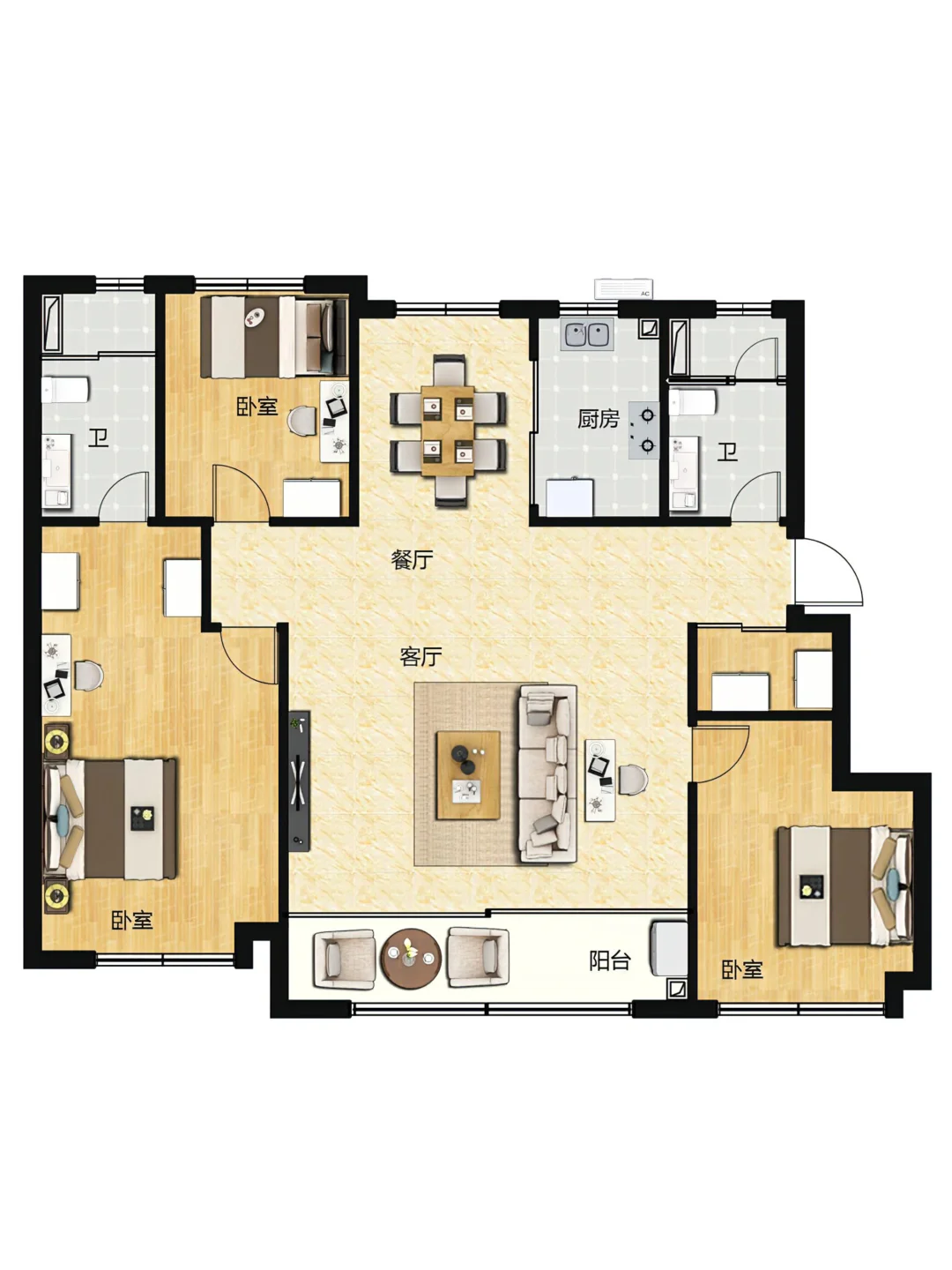 天津格调洋房🏡110平230W三居🌸赠送11平
