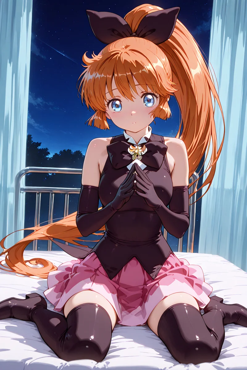 童年女神圣少女，马尾+靴太经典！