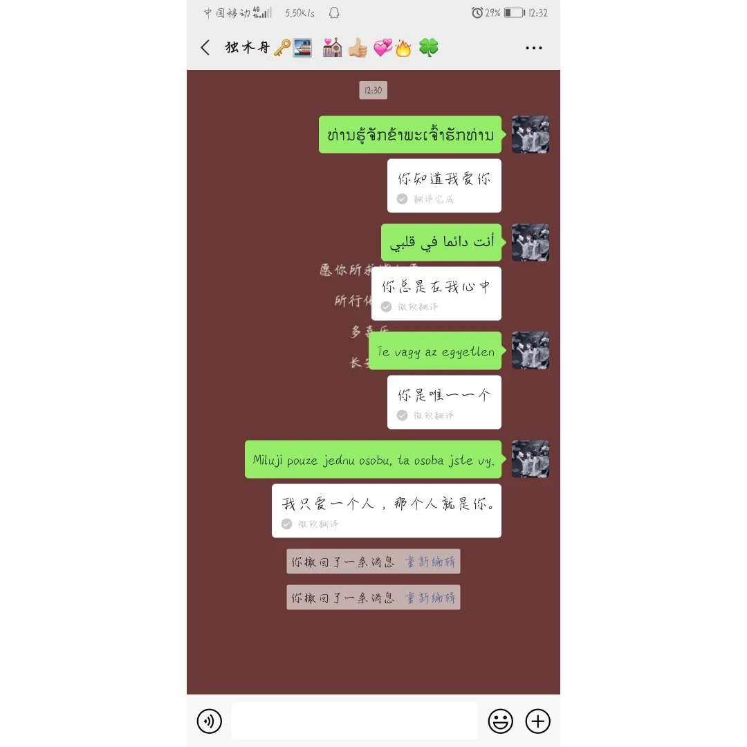 微信翻译表白代码大全💕撩妹撩汉必备