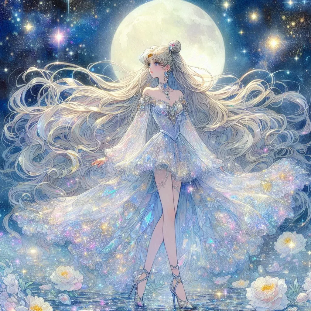 AI画师｜月下精靈•水冰月