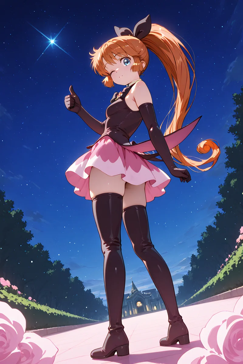 童年女神圣少女，马尾+靴太经典！