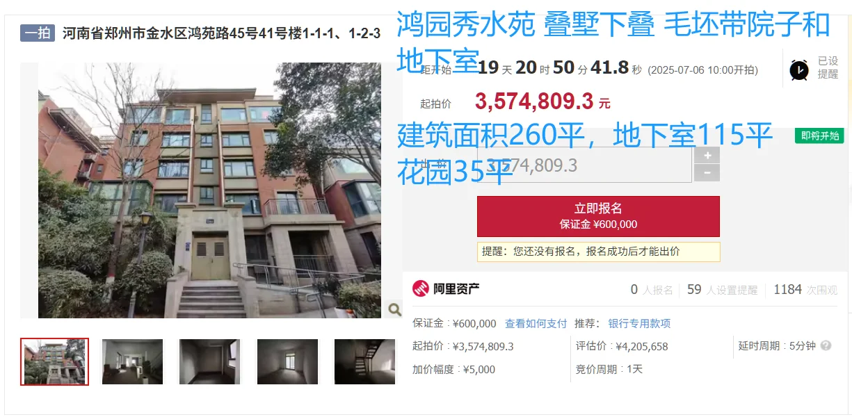 是哪个大老板一下子被拍卖了6套大房子啊？