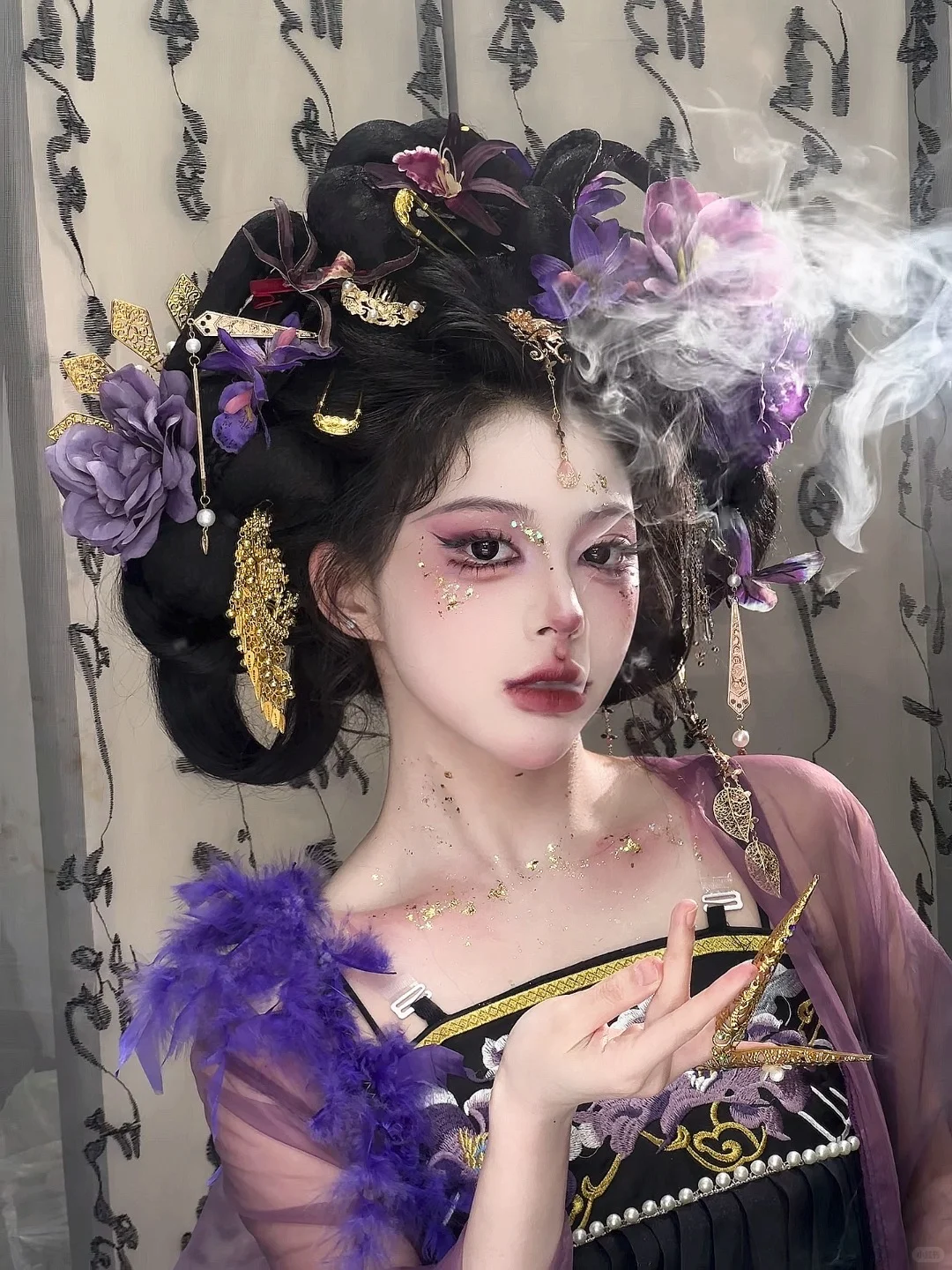 解锁魅惑花魁妆造 ‼️在大街上被问爆了🥳