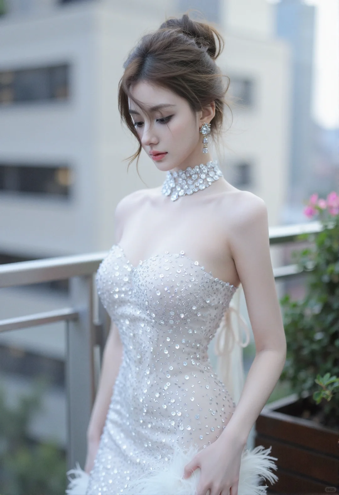 谁穿谁美系列，亮片礼服裙