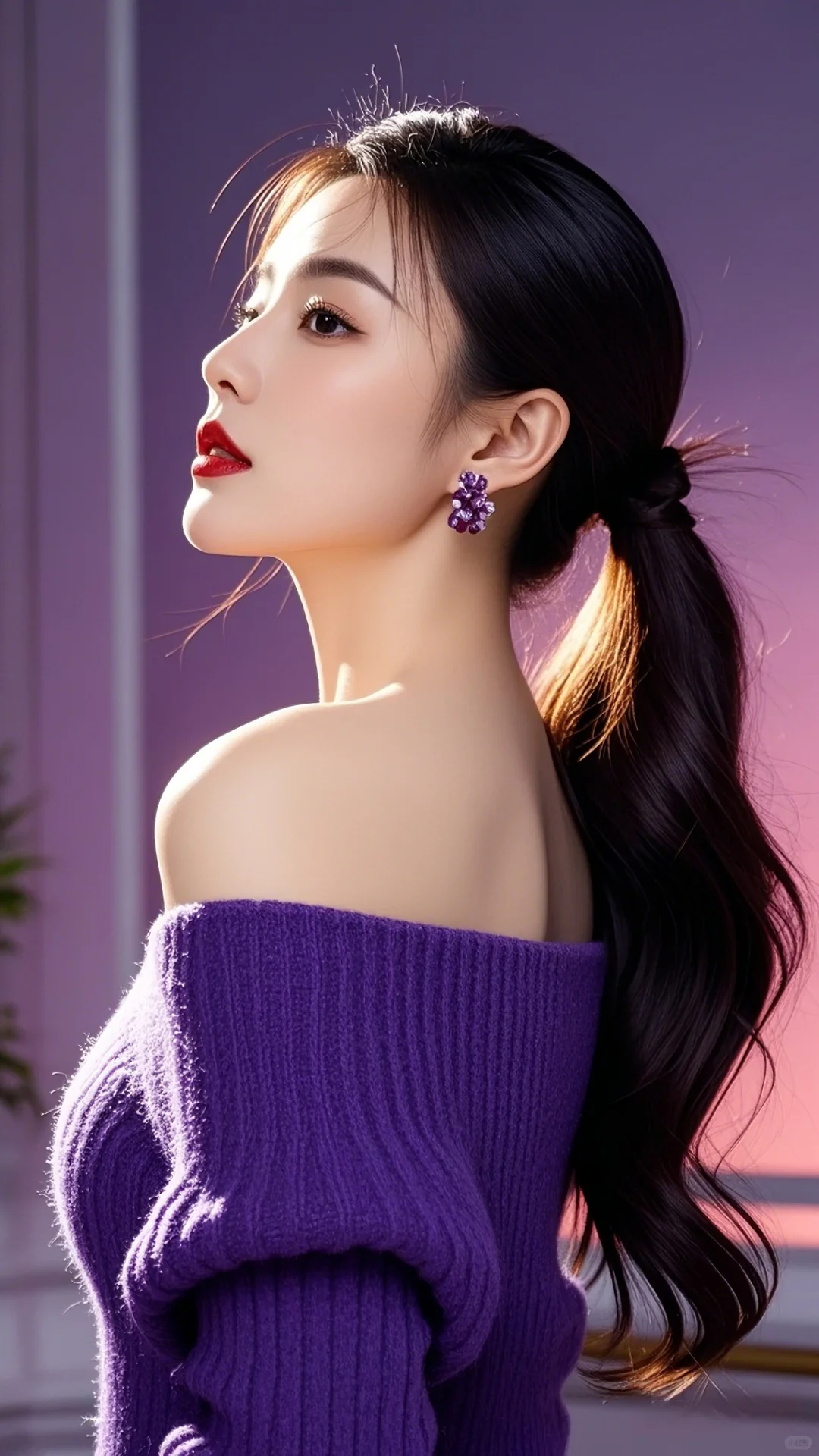 高清美女图片💫紫色，神秘之美💫