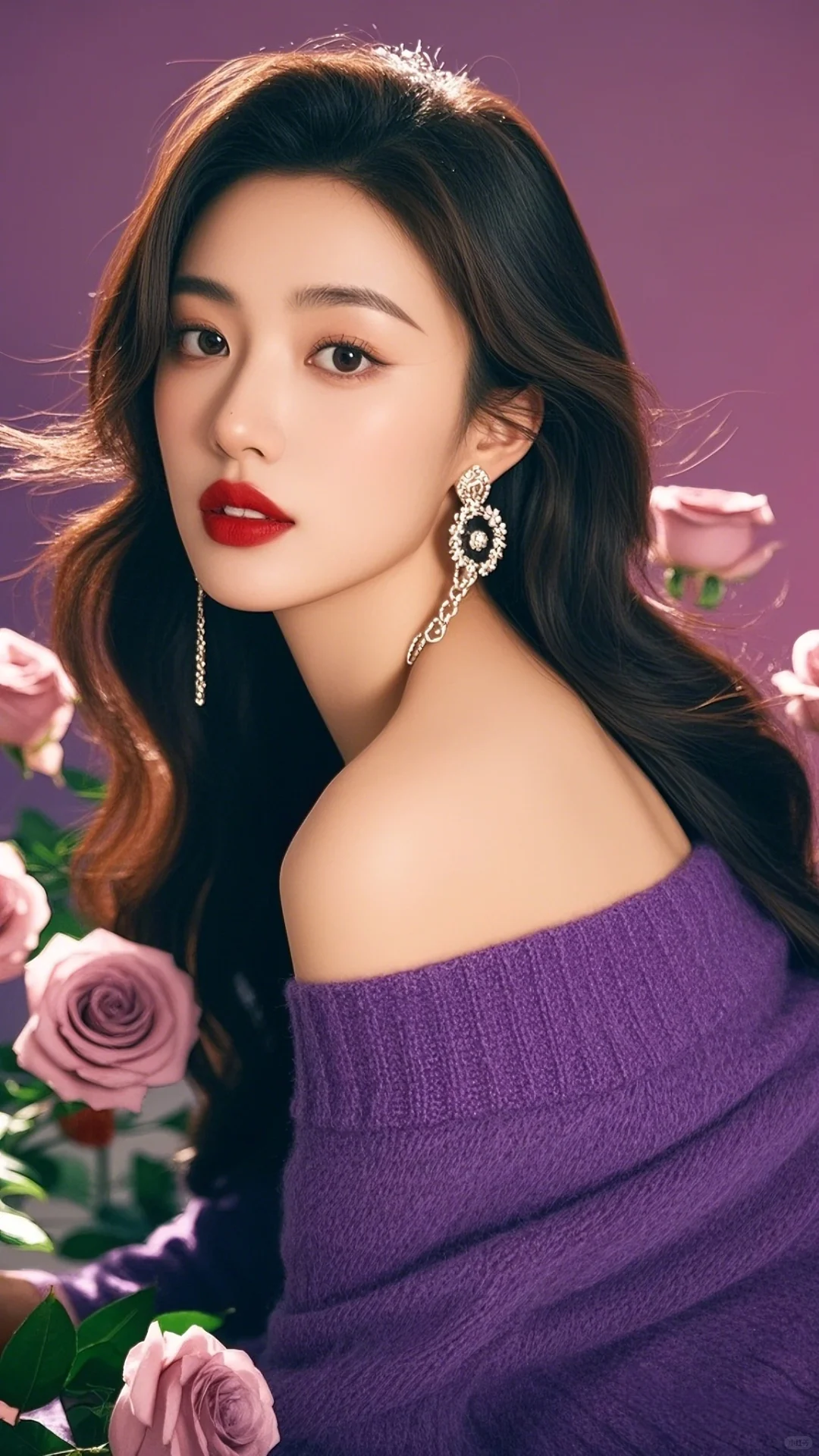 高清美女图片💫紫色，神秘之美💫