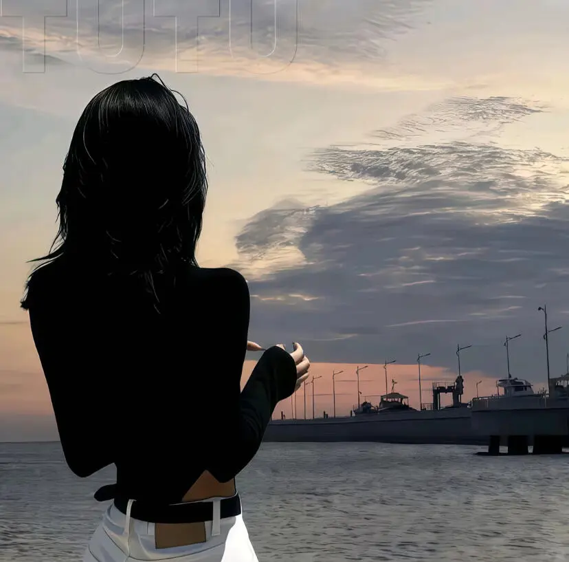 海边不露脸美女头像