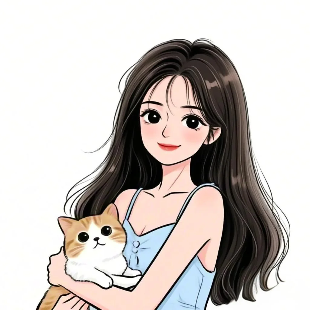 唯美女孩，小蓝吊带裙，超good