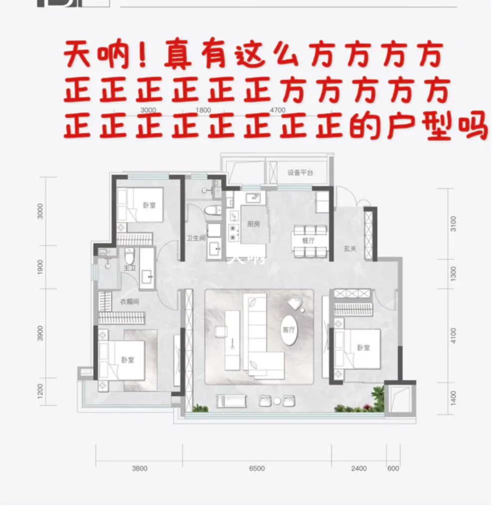 羡慕死了，传说中的完美户型？三叶草天花板