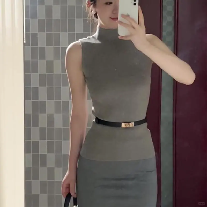 气质御姐风无袖连衣裙两件套👗