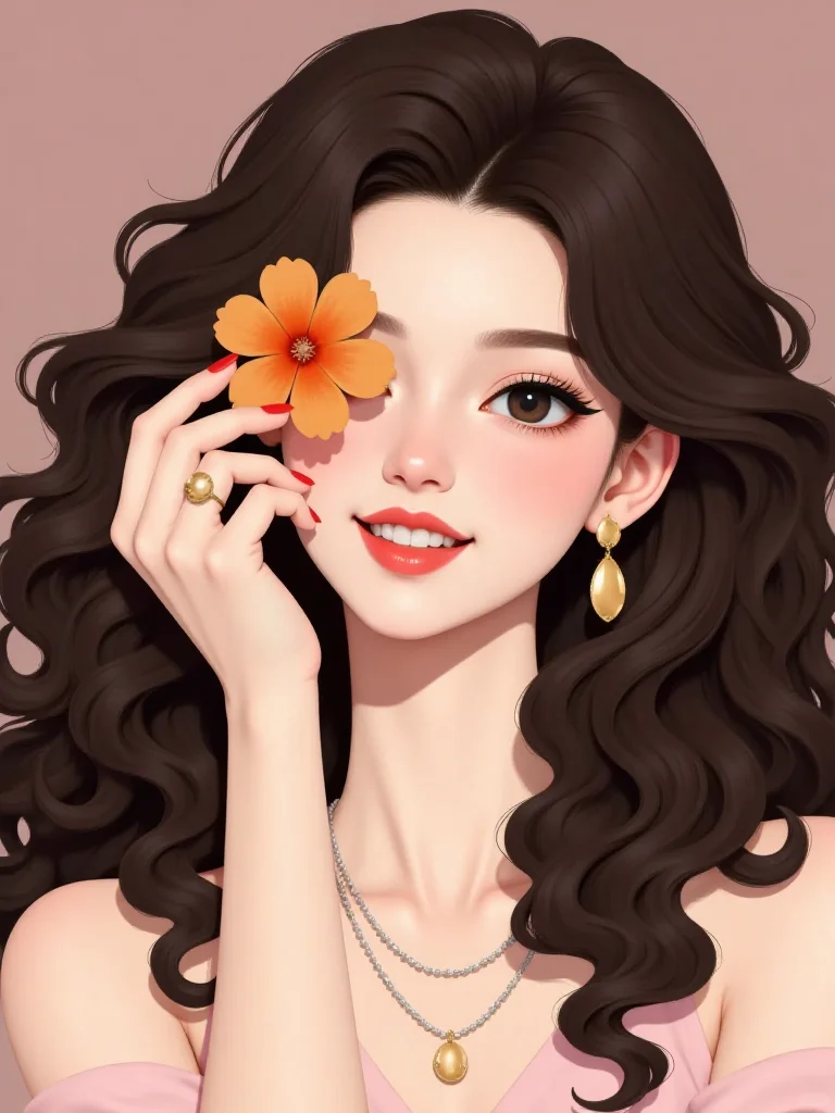 持一朵小花｜美女头像