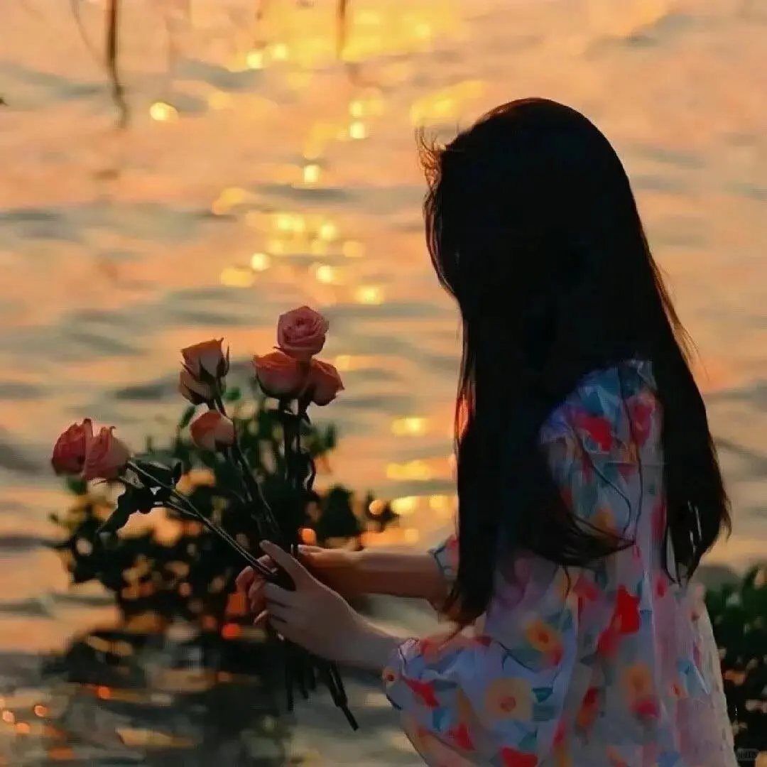 海边不露脸美女头像