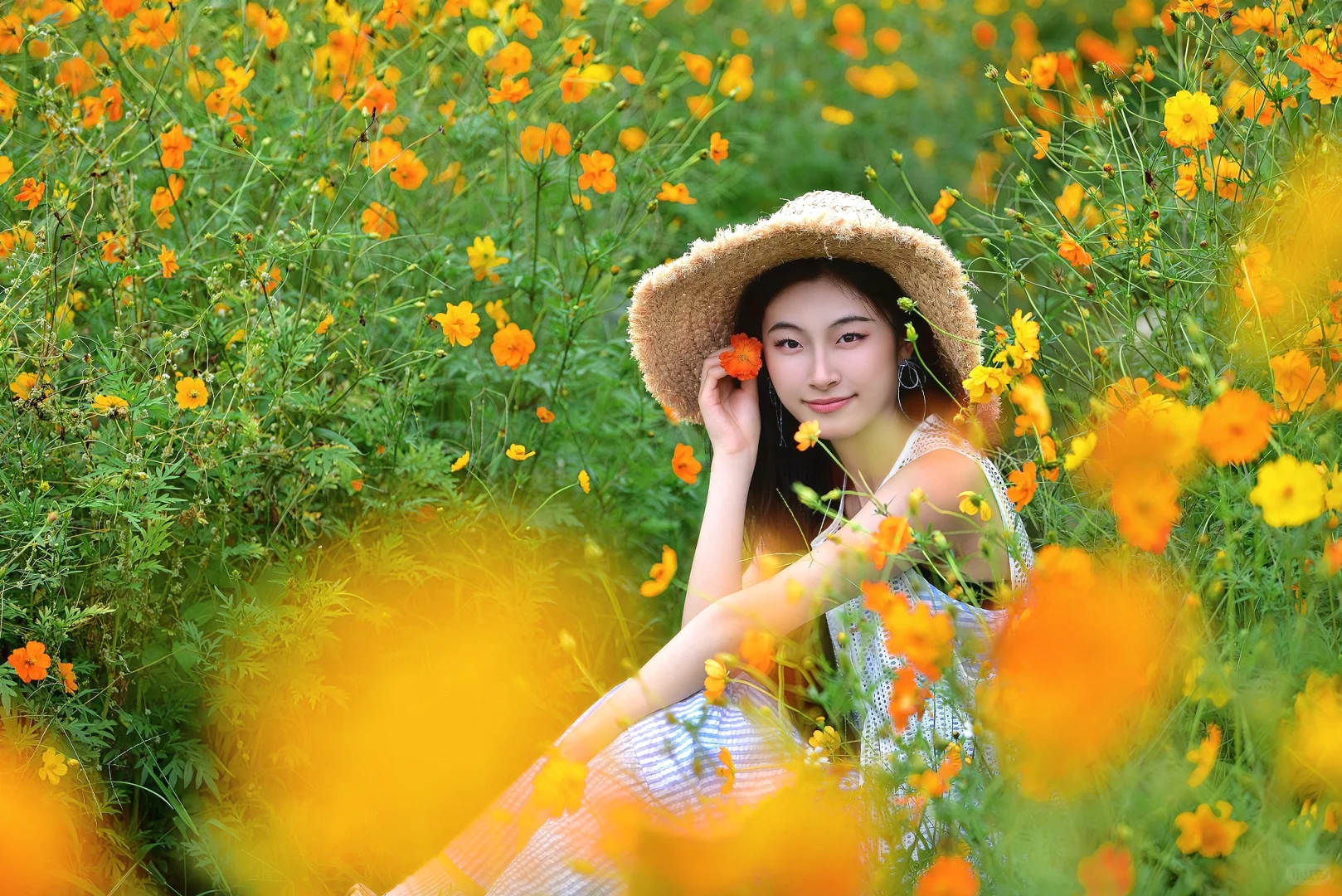 谁的镜头里，花海里有你🌼