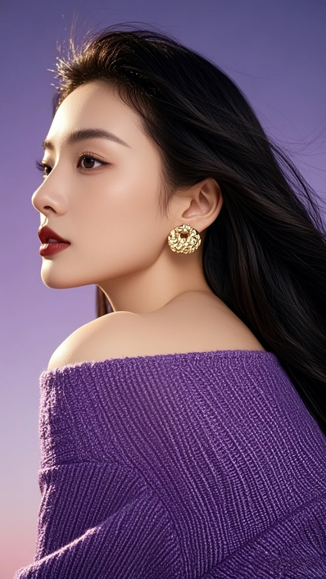 高清美女图片💫紫色，神秘之美💫
