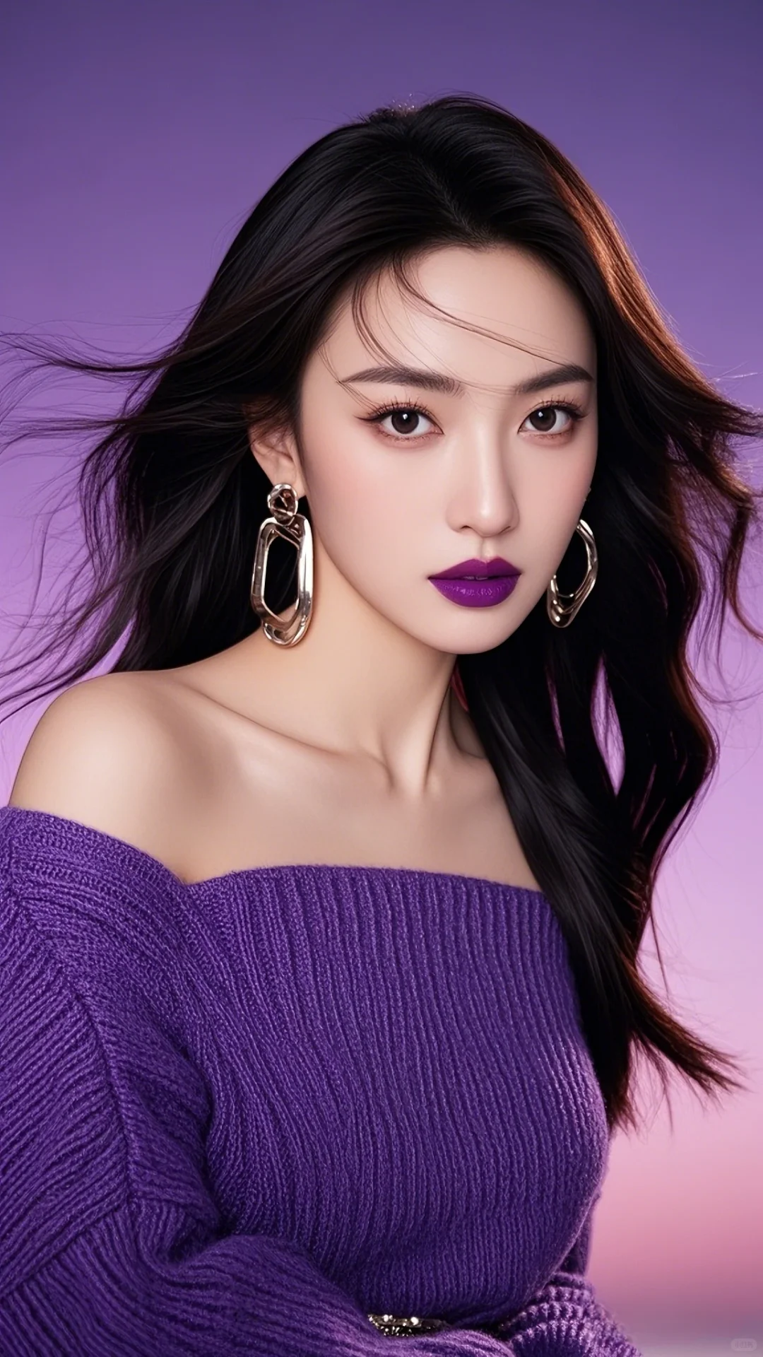 高清美女图片💫紫色，神秘之美💫