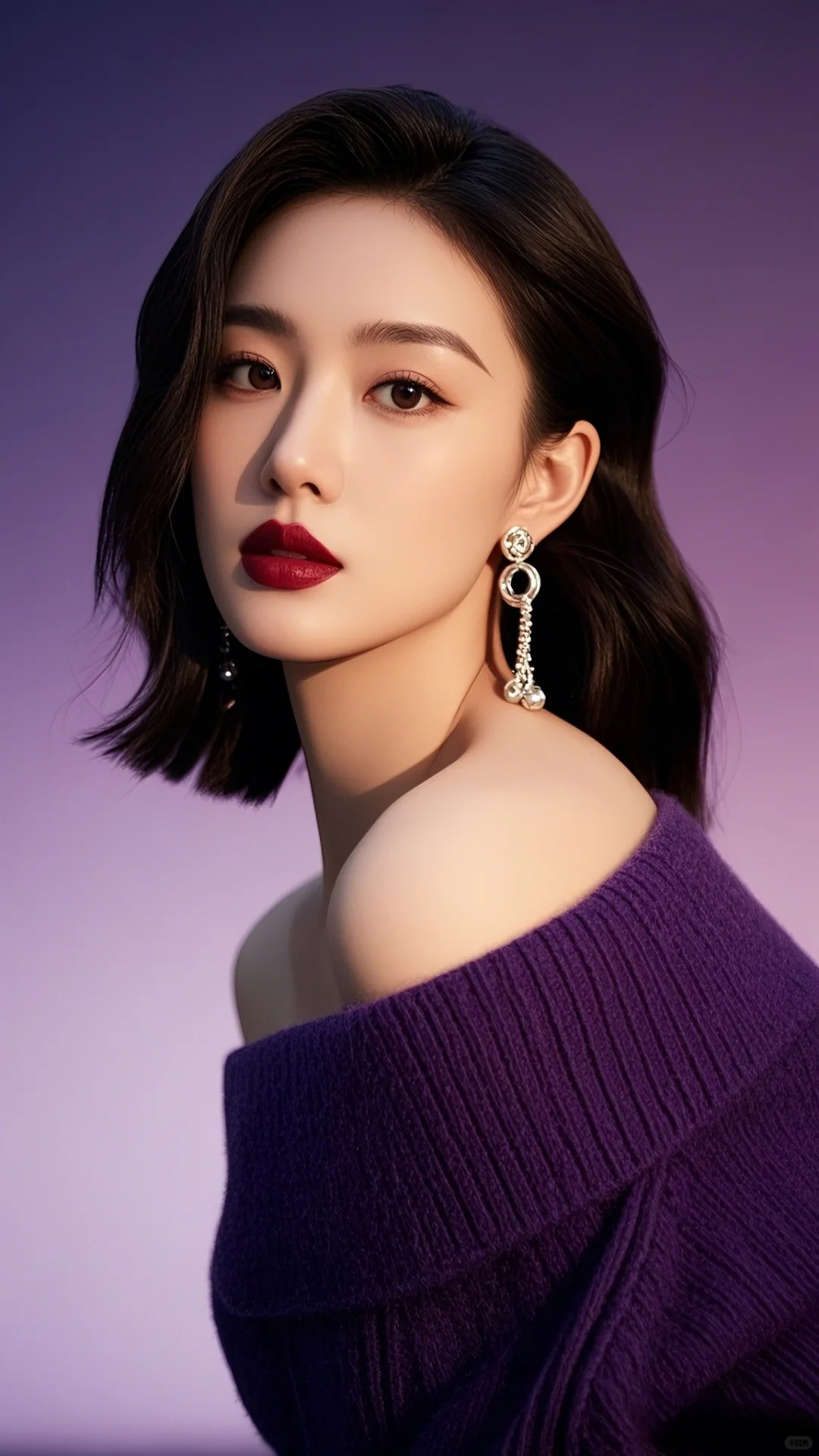 高清美女图片💫紫色，神秘之美💫