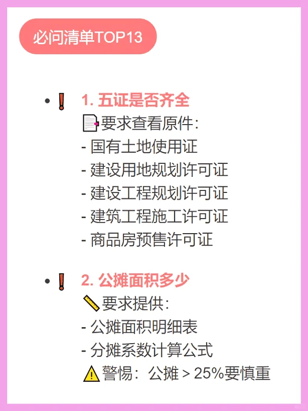 去售楼部，这13个问题是必须问清楚的。